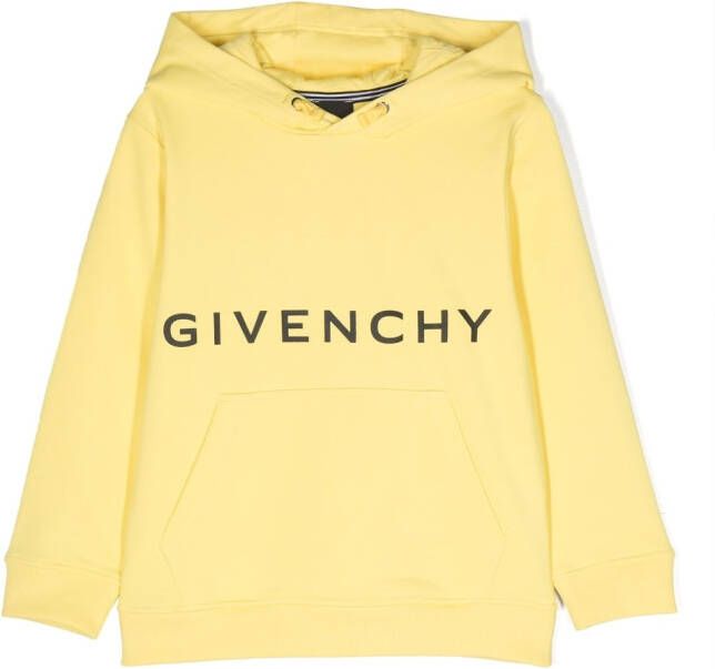 Givenchy Kids Hoodie met logoprint Geel