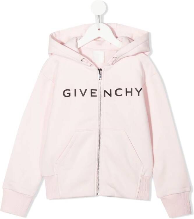 Givenchy Kids Hoodie met logoprint Roze