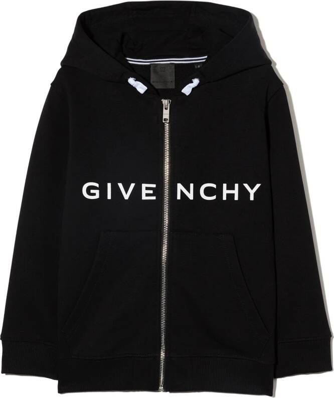Givenchy Kids Hoodie met logoprint Zwart