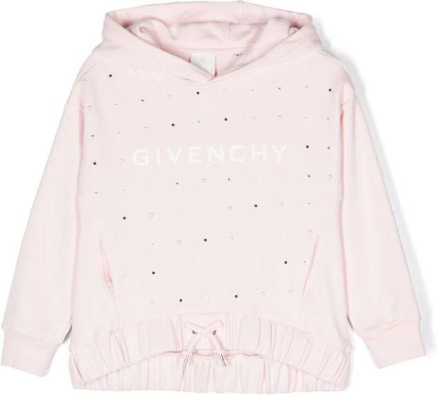 Givenchy Kids Hoodie verfraaid met logo Roze