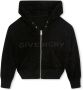 Givenchy Kids Intarsia hoodie Zwart - Thumbnail 1