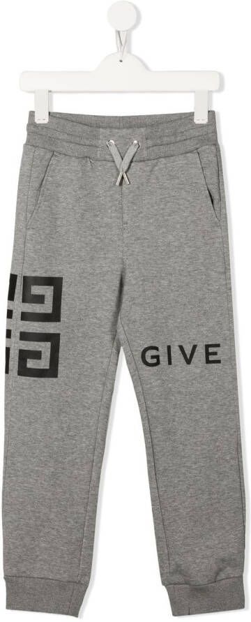 Givenchy Kids Joggingbroek met patroon Grijs