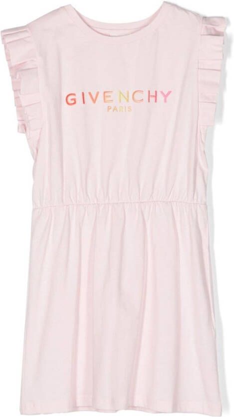 Givenchy Kids Jurk met geborduurd logo Roze