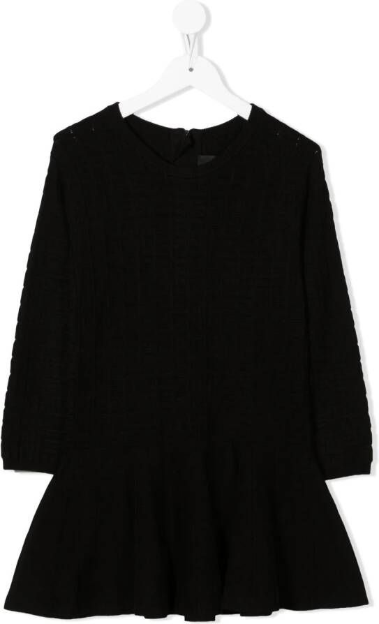 Givenchy Kids Jurk met lange mouwen Zwart