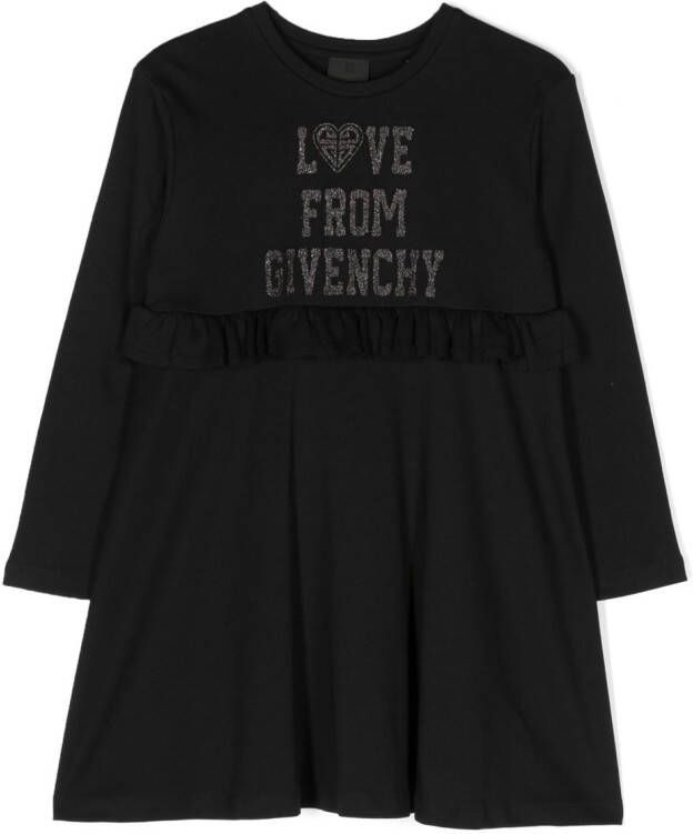 Givenchy Kids Jurk met logo Zwart