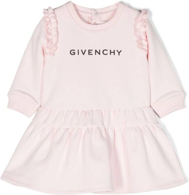 Givenchy Kids Jurk met logoprint Roze
