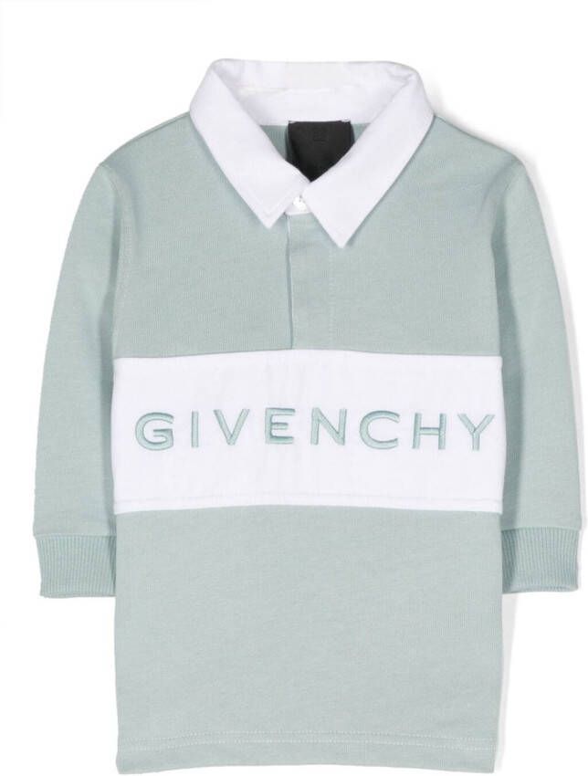Givenchy Kids Poloshirt met geborduurd logo Blauw
