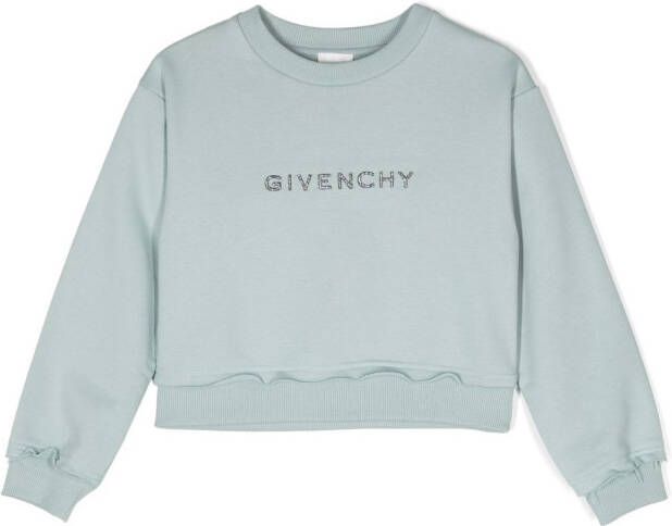 Givenchy Kids Sweater met geborduurd logo Blauw