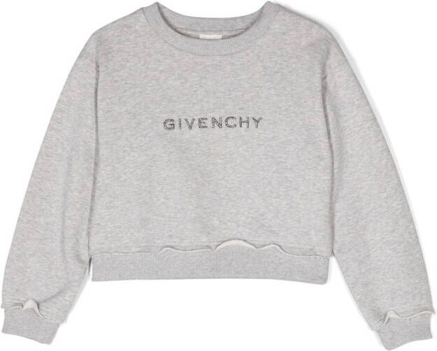 Givenchy Kids Sweater met geborduurd logo Grijs