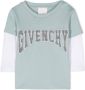 Givenchy Kids T-shirt met logopatch Blauw - Thumbnail 1