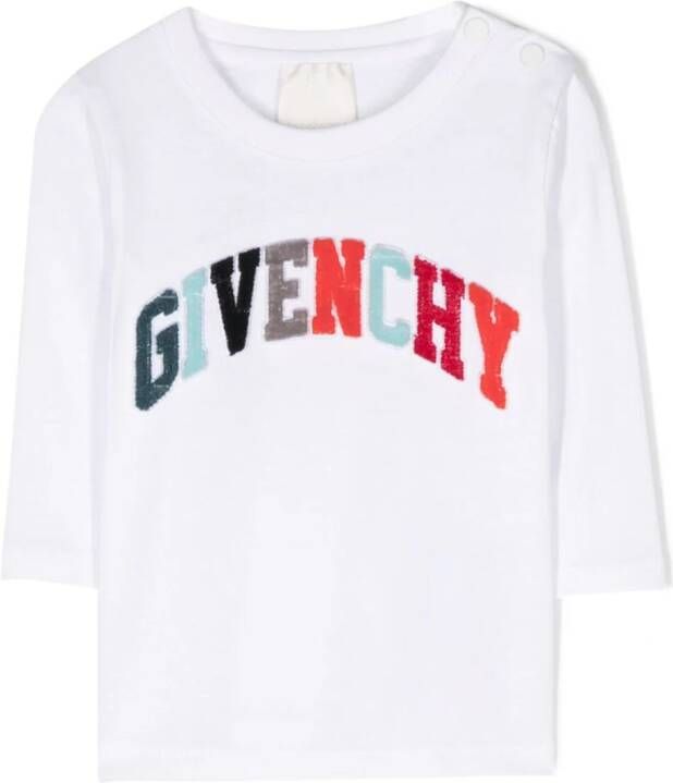 Givenchy Kids T-shirt met logopatch Wit