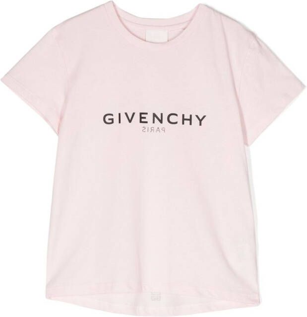 Givenchy Kids T-shirt met logoprint Roze