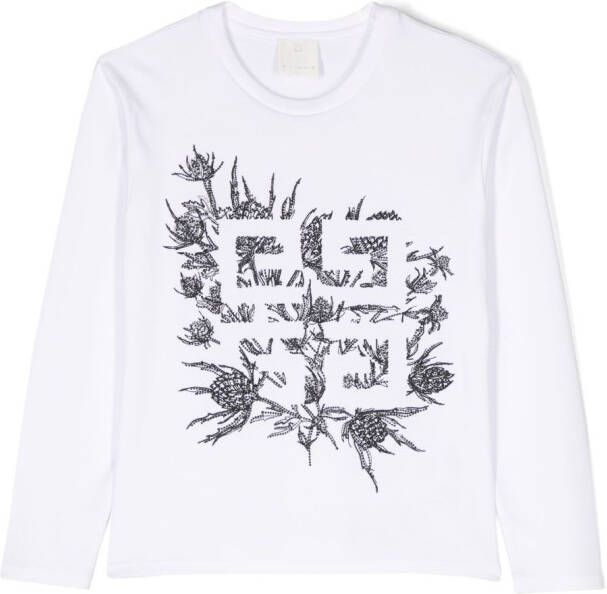 Givenchy Kids T-shirt met logoprint Wit