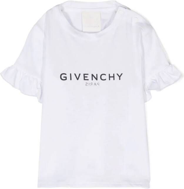 Givenchy Kids T-shirt met logoprint Wit