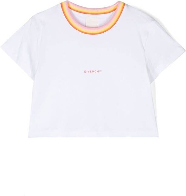 Givenchy Kids T-shirt met logoprint Wit