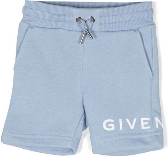 Givenchy Kids Shorts met logoprint Blauw