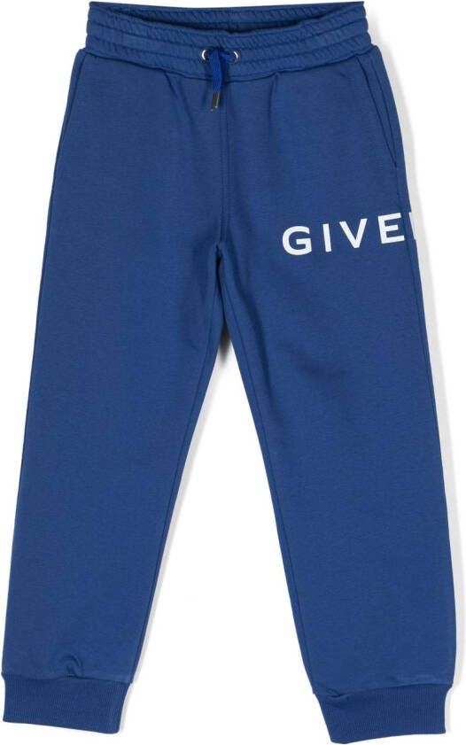 Givenchy Kids Trainingsbroek met logoprint Blauw