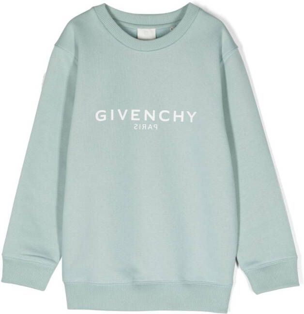 Givenchy Kids Sweater met logoprint Blauw