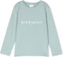 Givenchy Kids T-shirt met logoprint Blauw - Thumbnail 1