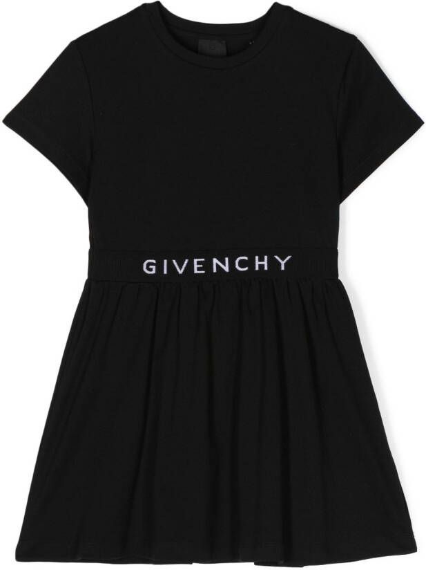 Givenchy Kids Jurk met ronde hals Zwart