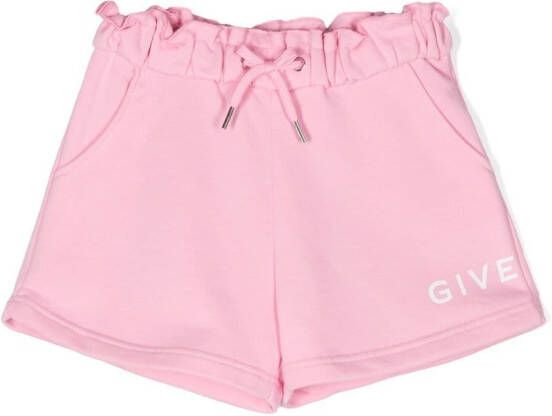 Givenchy Kids Shorts met ruche taille Roze