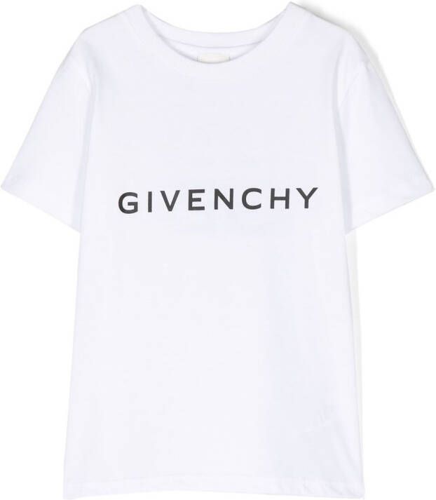 Givenchy Kids T-shirt met logoprint Wit