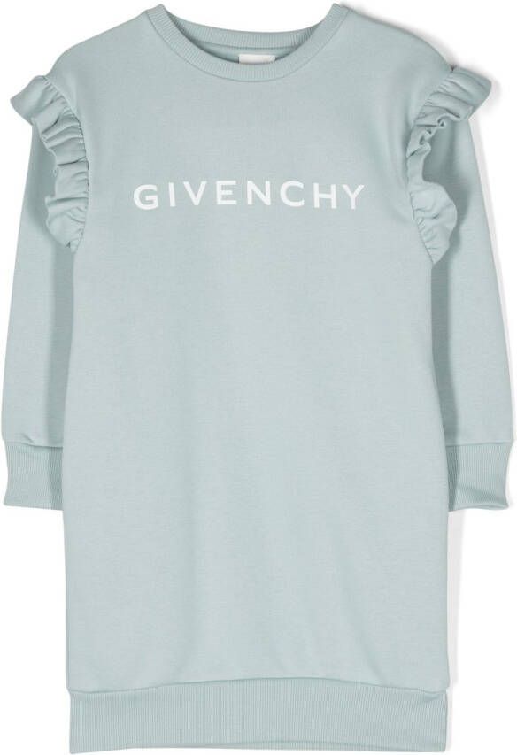 Givenchy Kids Sweaterjurk met logoprint Blauw