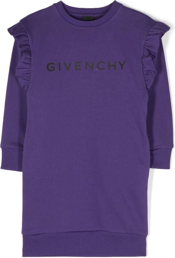 Givenchy Kids Sweaterjurk met logoprint Paars