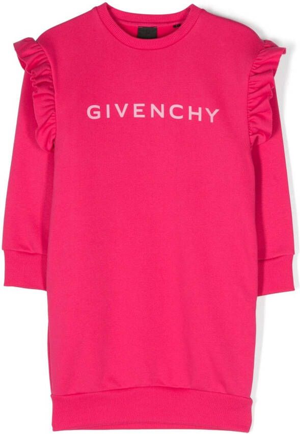 Givenchy Kids Sweaterjurk met logoprint Roze