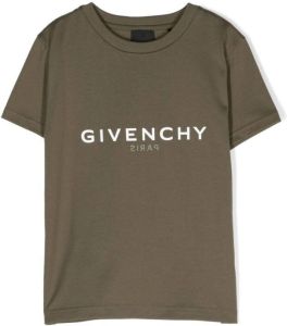 Givenchy Kids T-shirt met logoprint Groen