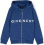 Givenchy Kids Hoodie met logoprint Blauw - Thumbnail 1