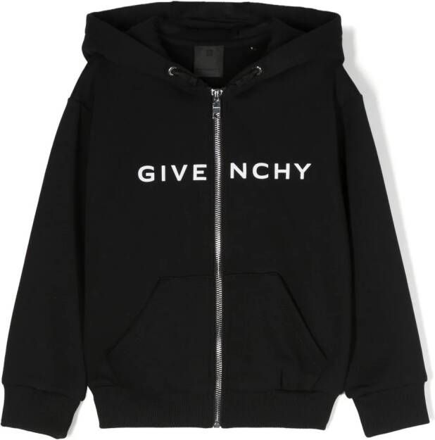 Givenchy Kids Hoodie met logoprint Zwart