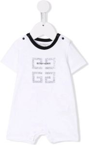 Givenchy Kids Romper met logoprint Wit