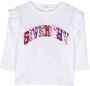 Givenchy Kids T-shirt met pailletten Wit - Thumbnail 1
