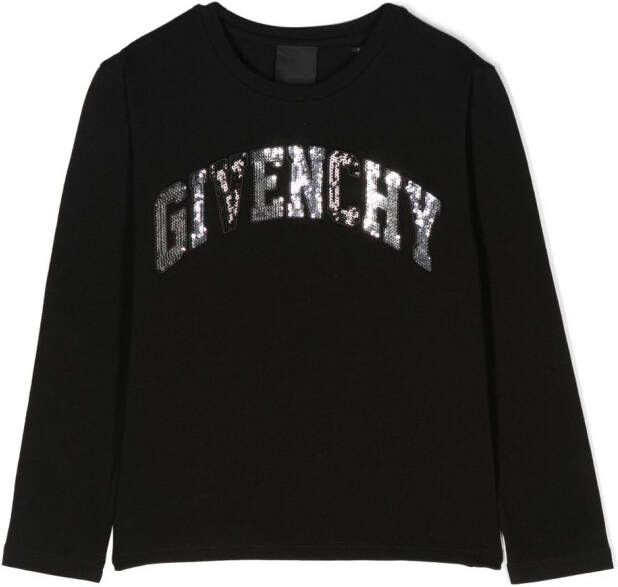 Givenchy Kids T-shirt met lange mouwen Zwart