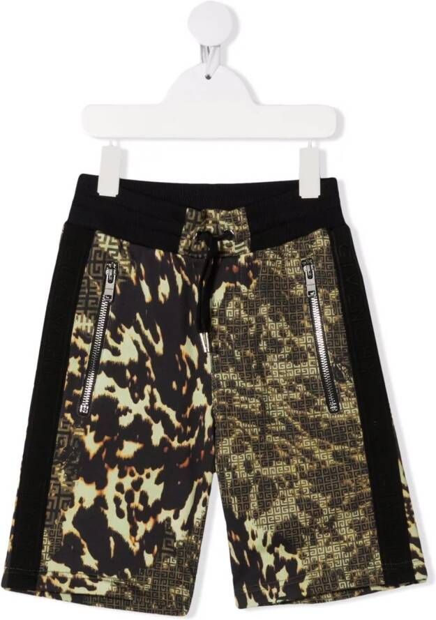 Givenchy Kids Shorts met camouflageprint Groen