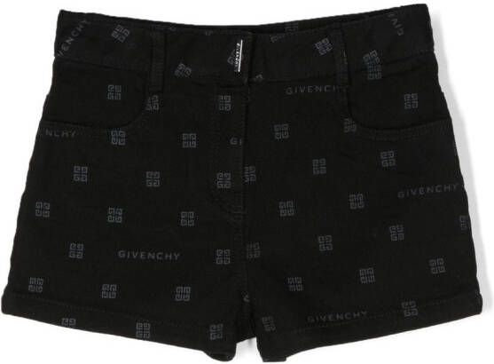 Givenchy Kids Spijkershorts met print Zwart