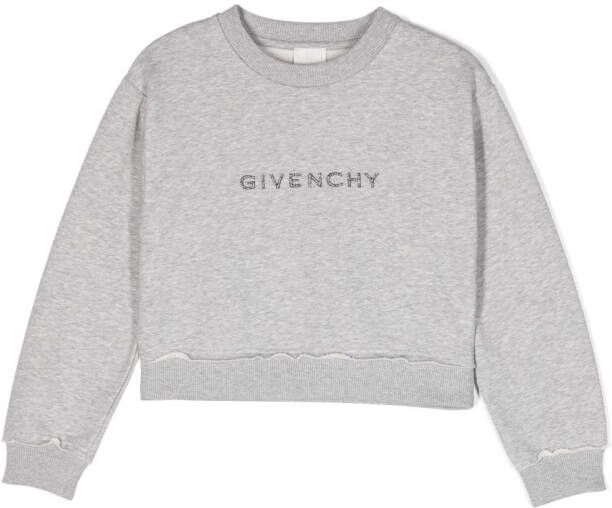 Givenchy Kids Sweater met geborduurd logo Grijs