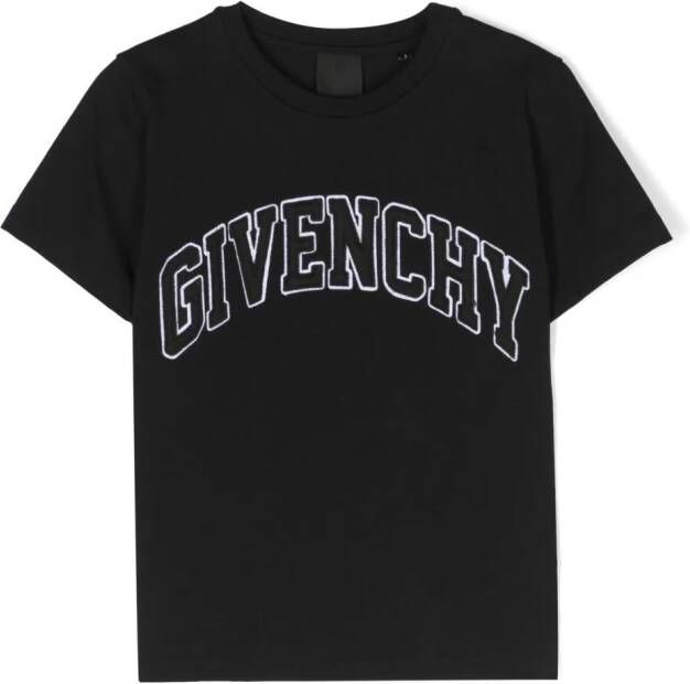 Givenchy Kids T-shirt met logo-applicatie Zwart