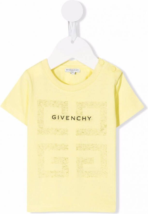 Givenchy Kids T-shirt met logoprint Geel