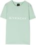 Givenchy Kids T-shirt met logoprint Groen - Thumbnail 1