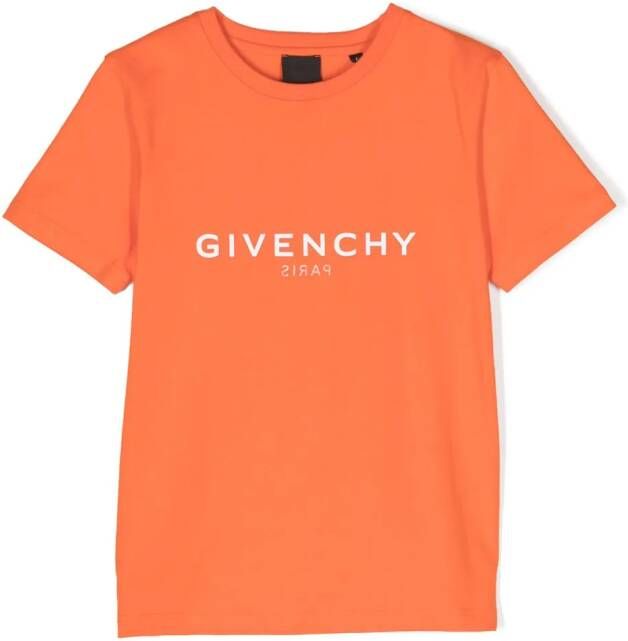 Givenchy Kids T-shirt met logoprint Oranje