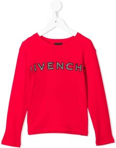 Givenchy Kids T-shirt met logoprint Rood