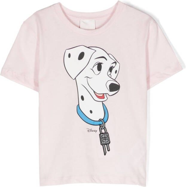 Givenchy Kids T-shirt met logoprint Roze