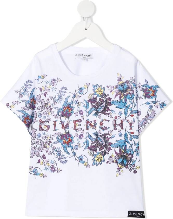Givenchy Kids T-shirt met logoprint Wit