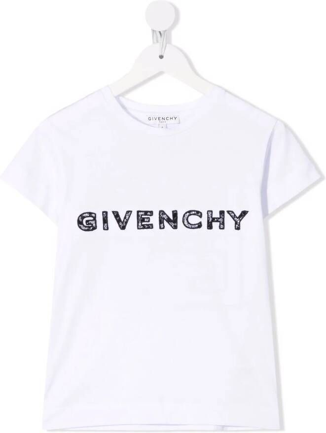 Givenchy Kids T-shirt met logoprint Wit
