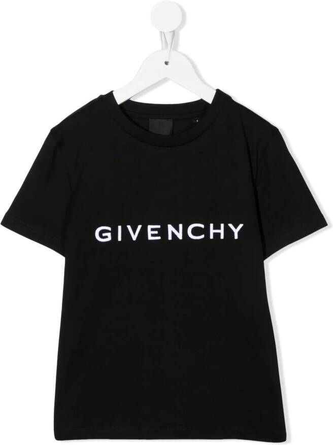 Givenchy Kids T-shirt met logoprint Zwart