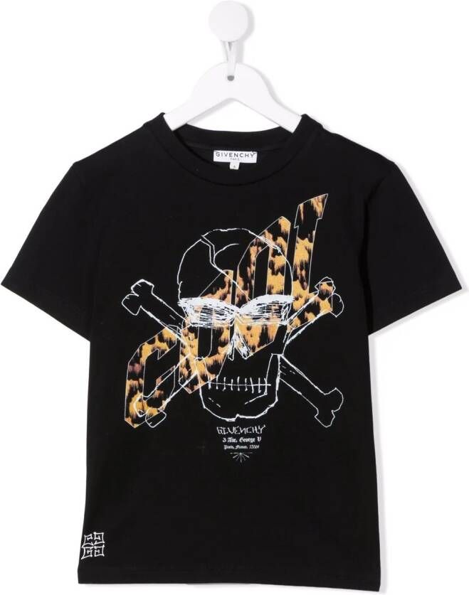 Givenchy Kids T-shirt met print Zwart