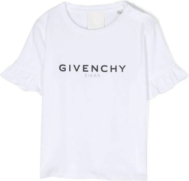 Givenchy Kids T-shirt met ruches Wit