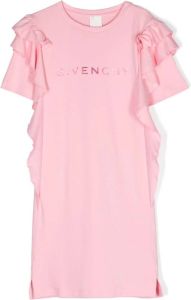 Givenchy Kids Shirtjurk met logoprint Roze